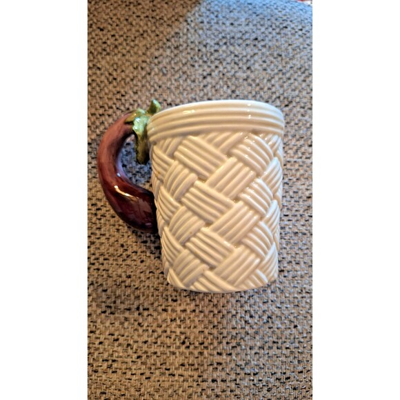 Set of 4 Fitz & Floyd Vegetable Garden Basket Mugs Different Veggies Mint in Box - Picture 7 of 12